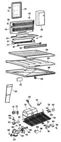 Section Diagram and Parts List for CTF17ACBR  Hotpoint Refrigerator
