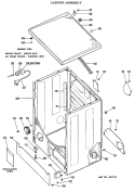 CABINET ASSEMBLY Diagram and Parts List for DLL2880DAL  Hotpoint Dryer