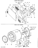 CABINET FRONT ASSEMBLY Diagram and Parts List for DLL2880DAL  Hotpoint Dryer