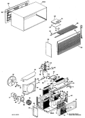 Section Diagram and Parts List for AHN511DDALT1  General Electric Air Conditioner