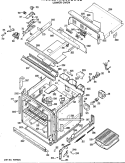 LOWER OVEN Diagram and Parts List for RK960G*02  Hotpoint Microwave Oven Combo