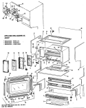 Section Diagram and Parts List for RGH558U01  Hotpoint Range