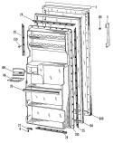 Part Location Diagram of WR78X6810 GE O.DOOR ASM.-RH CAB(White)
