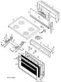 Section Diagram and Parts List for RGB628GF0  Hotpoint Range