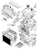 Section Diagram and Parts List for RB735G*A5  Hotpoint Range