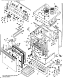 Section Diagram and Parts List for RB734*A5  Hotpoint Range