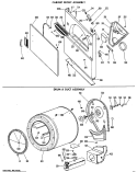 CABINET FRONT ASSEMBLY Diagram and Parts List for DLB2880DBL  Hotpoint Dryer