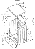 CABINET ASM Diagram and Parts List for DLL2880DBL  Hotpoint Dryer
