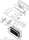 Section Diagram and Parts List for RGB628G1F1  Hotpoint Range