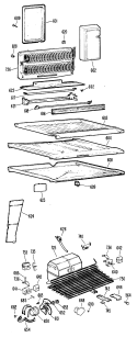 Section Diagram and Parts List for CTX18EFCR  Hotpoint Refrigerator