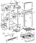 Section Diagram and Parts List for CTF15AFCL  Hotpoint Refrigerator