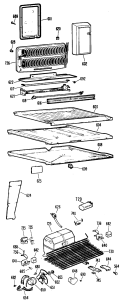Section Diagram and Parts List for CTF17HFCR  Hotpoint Refrigerator