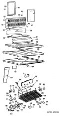 Section Diagram and Parts List for CTF23HFBR  Hotpoint Refrigerator