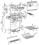 Section Diagram and Parts List for CTX18LFBR  Hotpoint Refrigerator