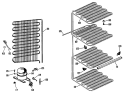 Section Diagram and Parts List for FV13CFB  Hotpoint Freezer