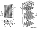 Section Diagram and Parts List for FV21CFB  Hotpoint Freezer