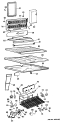 Section Diagram and Parts List for CTF23EFCR  Hotpoint Refrigerator