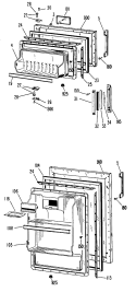 Section Diagram and Parts List for CTA12CFBL  Hotpoint Refrigerator