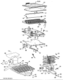 Section Diagram and Parts List for CTF15CFCL  Hotpoint Refrigerator