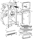 Section Diagram and Parts List for CTF16CGBL  Hotpoint Refrigerator
