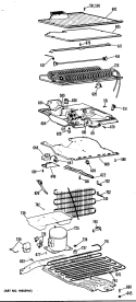 Section Diagram and Parts List for CTF16CGBL  Hotpoint Refrigerator
