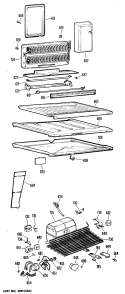 Section Diagram and Parts List for CTX18HGBR  Hotpoint Refrigerator