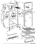 Section Diagram and Parts List for CTF16CGCR  Hotpoint Refrigerator