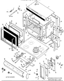 Section Diagram and Parts List for RGH646G1F0  Hotpoint Range
