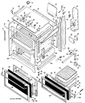 Section Diagram and Parts List for RGH646G1F0  Hotpoint Range