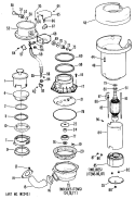 Section Diagram and Parts List for GFB1050-01  Hotpoint Food Waste Disposer