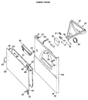 CABINET FRONT Diagram and Parts List for DLB1550BCL  Hotpoint Dryer