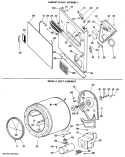 CABINET FRONT ASSEMBLY Diagram and Parts List for DLL2880DCL  Hotpoint Dryer