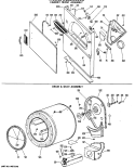 CABINET FRONT ASSEMBLY Diagram and Parts List for DLB2880DDL  Hotpoint Dryer