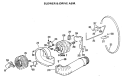 BLOWER & DRIVE ASM. Diagram and Parts List for DLB2880DDL  Hotpoint Dryer