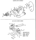 BLOWER & DRIVE ASSEMBLY215 Diagram and Parts List for DLL2880DHL  Hotpoint Dryer