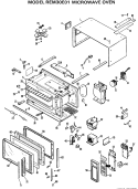 MICROWAVE OVEN Diagram and Parts List for REM30E01  Hotpoint Microwave