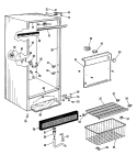 Section Diagram and Parts List for FVF16EGB  Hotpoint Freezer