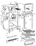 Section Diagram and Parts List for CTF14CGBR  Hotpoint Refrigerator