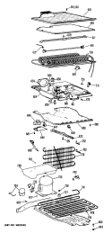 Section Diagram and Parts List for CTF14CGBR  Hotpoint Refrigerator