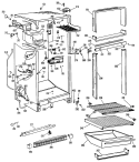 Section Diagram and Parts List for CTF14AGBL  Hotpoint Refrigerator