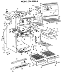 Section Diagram and Parts List for CTX23EGBR  Hotpoint Refrigerator