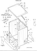 CABINET ASM Diagram and Parts List for DLL2880DJL  Hotpoint Dryer