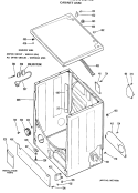 CABINET ASM. Diagram and Parts List for DLL2880DKL  Hotpoint Dryer