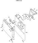 CABINET FRONT Diagram and Parts List for DLB2650BDL  Hotpoint Dryer