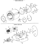 DRUM & HEATER ASM. Diagram and Parts List for DLB2450BDL  Hotpoint Dryer