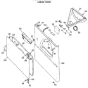 CABINET FRONT Diagram and Parts List for DLB2650BEL  Hotpoint Dryer