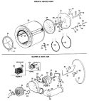 DRUM & HEATER ASM. Diagram and Parts List for DLB2650BEL  Hotpoint Dryer