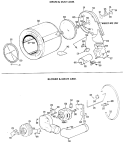 DRUM & DUCT ASM. Diagram and Parts List for DLL2450BGL  Hotpoint Dryer