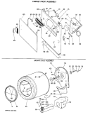 CABINET FRONT ASSEMBLY Diagram and Parts List for DLB2880DEL  Hotpoint Dryer