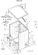 CABINET ASM. Diagram and Parts List for DLL2880DLL  Hotpoint Dryer